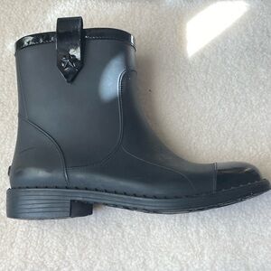 Jimmy Choo black rain boots 8 women’s